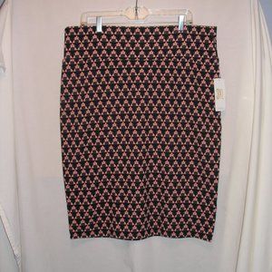 New Disney Minnie Mouse Lu La Roe Women's Plus 3XL Pencil Skirt Black Pink Tag